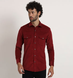 Berry Corduroy Shirt