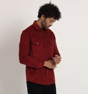 Berry Corduroy Shirt