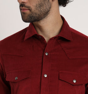 Berry Corduroy Shirt