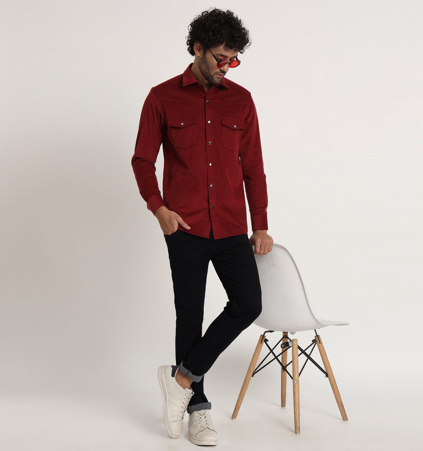 Berry Corduroy Shirt