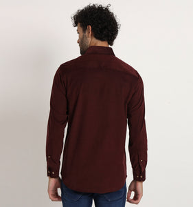 Wine Corduroy Shirt