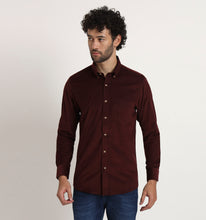 Load image into Gallery viewer, Wine Corduroy Shirt
