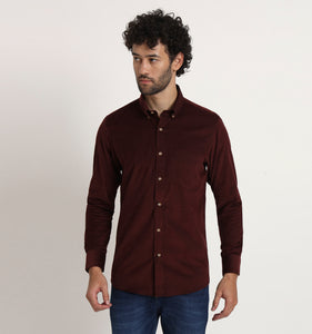 Wine Corduroy Shirt