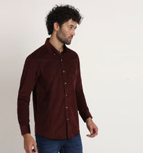 Load image into Gallery viewer, Wine Corduroy Shirt
