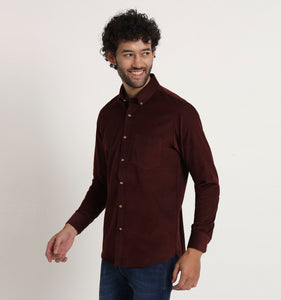 Wine Corduroy Shirt