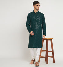 Load image into Gallery viewer, Zamra Embroidered Sequin Kurta
