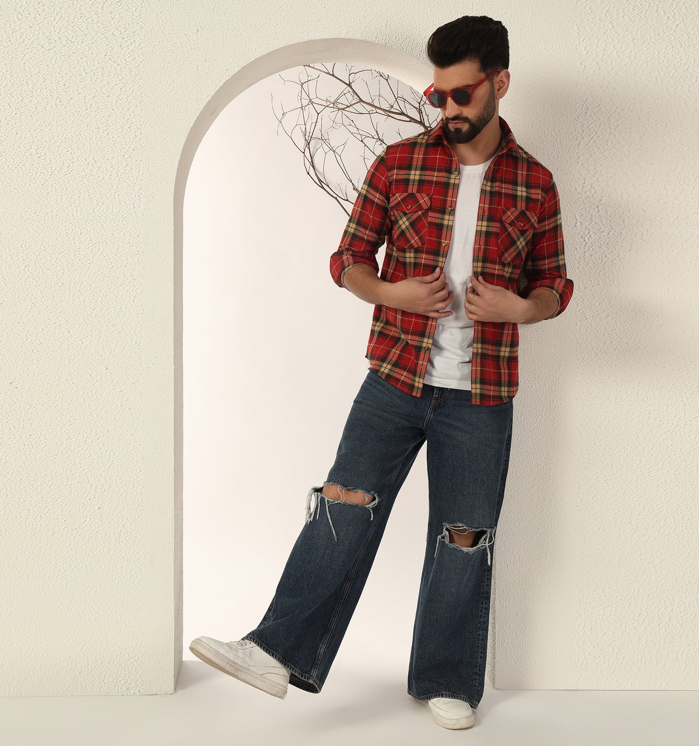 Crimson Flannel Shirt