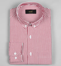 Load image into Gallery viewer, Red Stripe Seersucker Shirt
