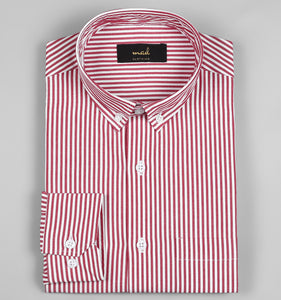 Red Stripe Seersucker Shirt