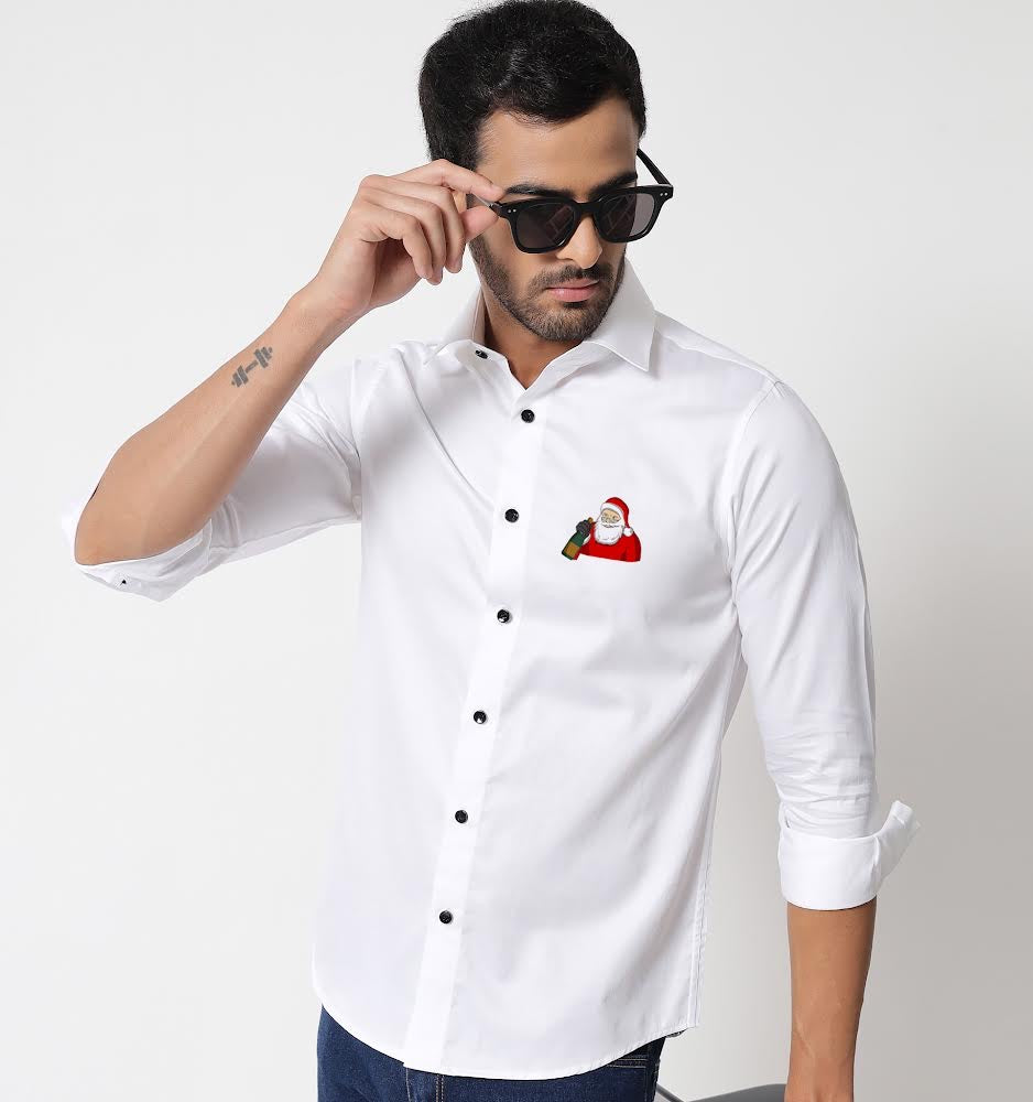 Santa Embroidery Shirt