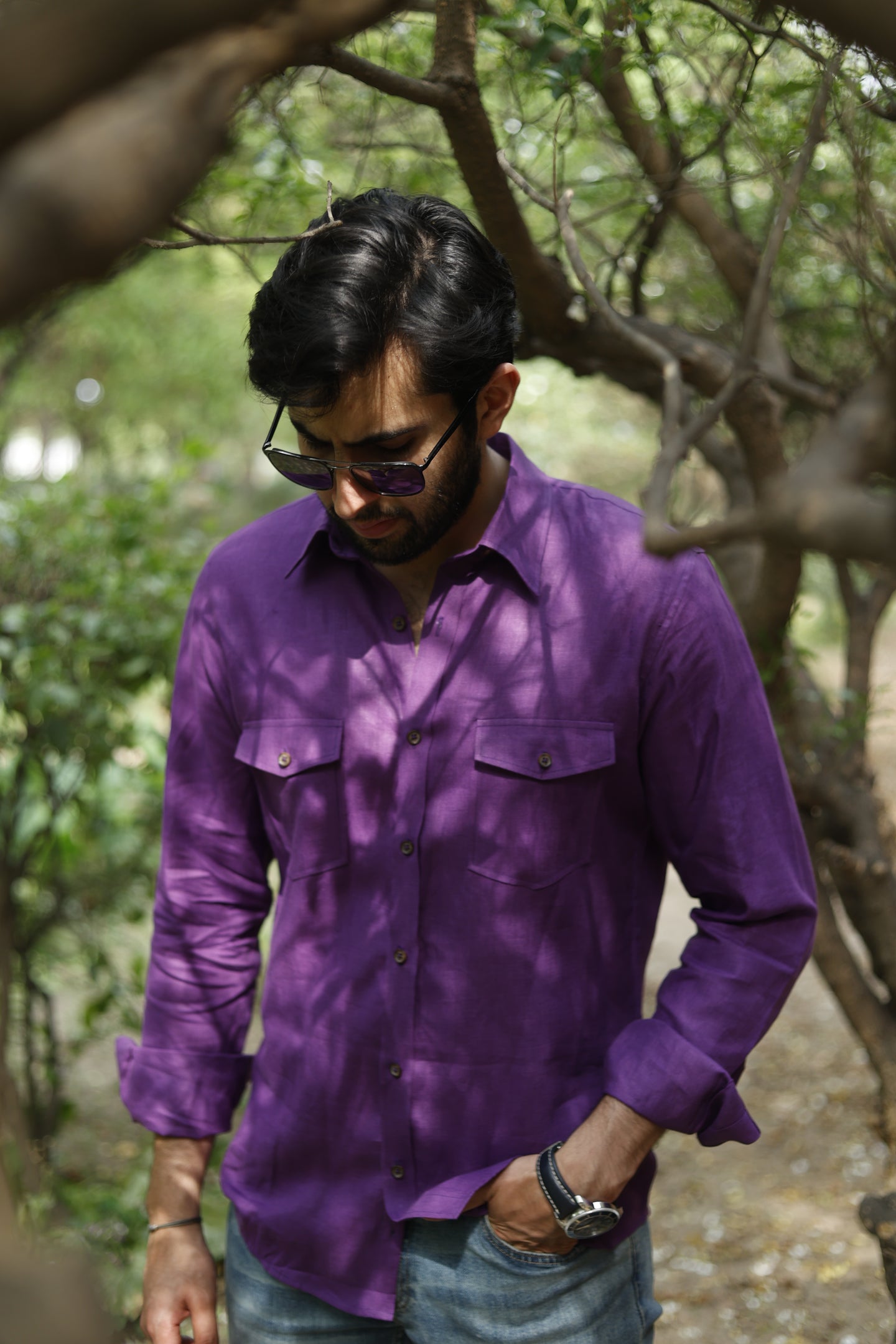 Purple Linen Shirt