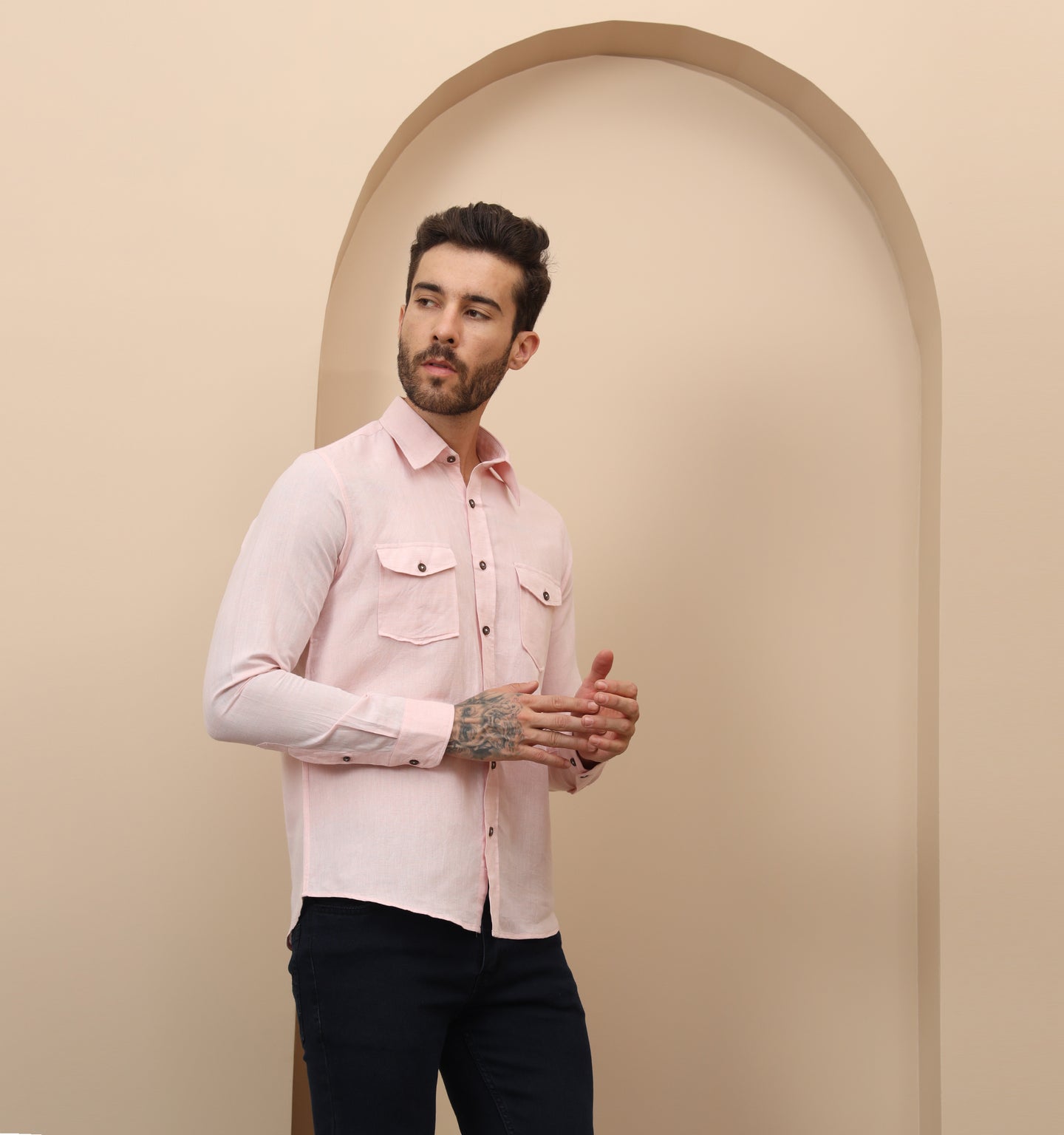Pink Linen Shirt
