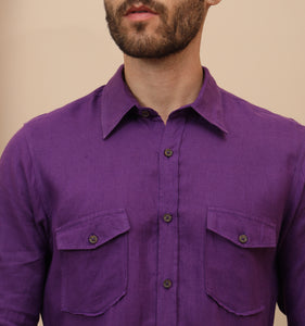 Purple Linen Shirt
