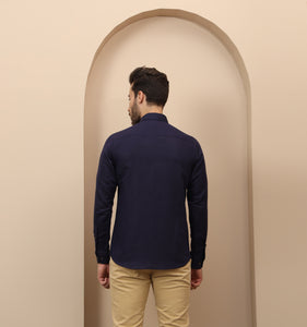 Navy Linen Shirt