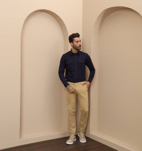 Navy Linen Shirt
