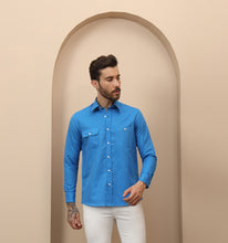 Load image into Gallery viewer, Royal Blue Linen Shirt
