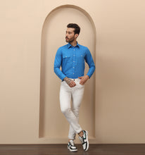 Load image into Gallery viewer, Royal Blue Linen Shirt
