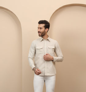 Beige Linen Shirt