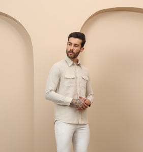 Beige Linen Shirt