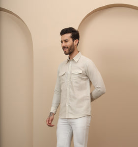 Beige Linen Shirt