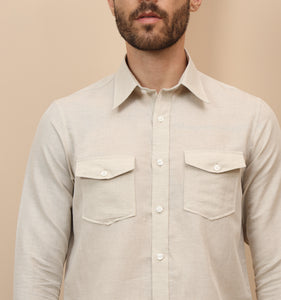 Beige Linen Shirt