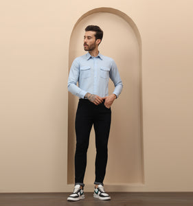 Sky Blue Linen Shirt