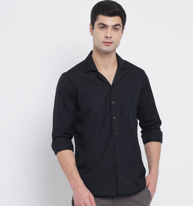 Black Cuban Style Shirt