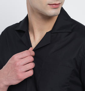 Black Cuban Style Shirt