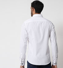Load image into Gallery viewer, White Shirt with Contrast Piping Detail
