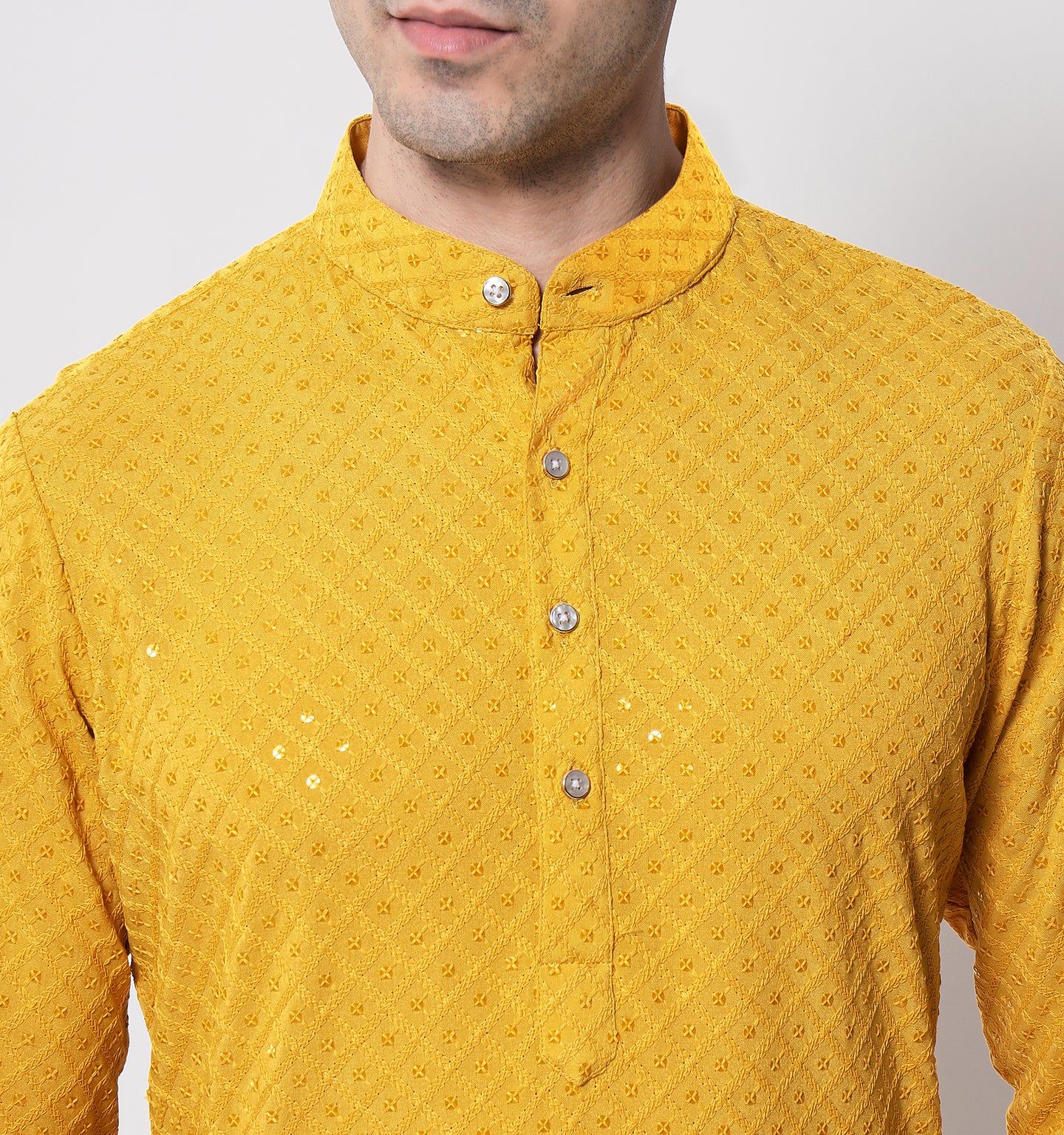 Zard Embroidered Sequin Kurta