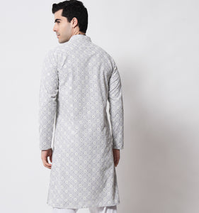 Aayan Sequin Chikankari Cotton Kurta