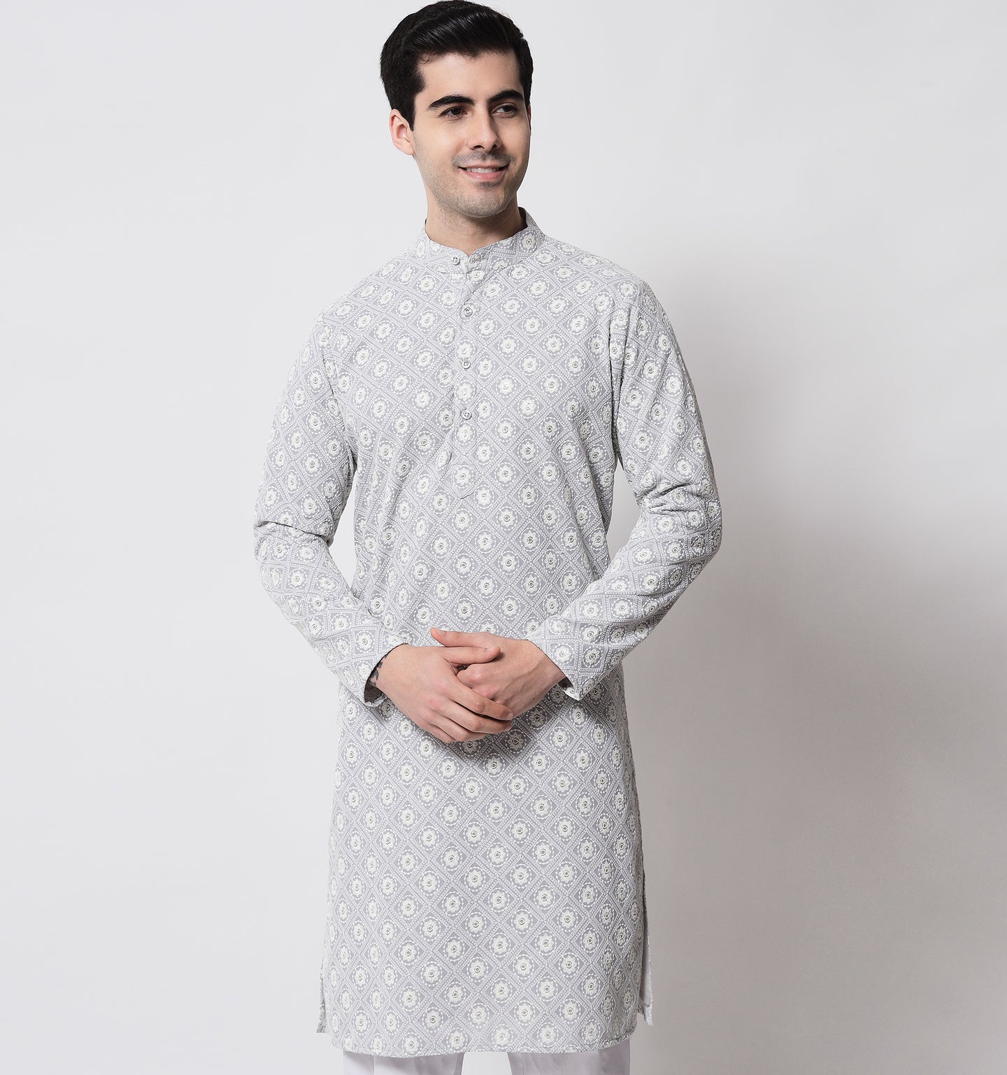 Aayan Sequin Chikankari Cotton Kurta