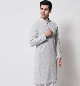 Aayan Sequin Chikankari Cotton Kurta