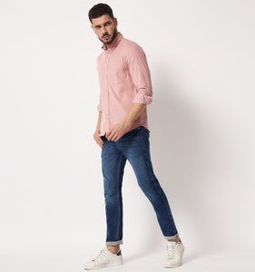Salmon Pink Corduroy Shirt