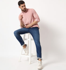 Salmon Pink Corduroy Shirt