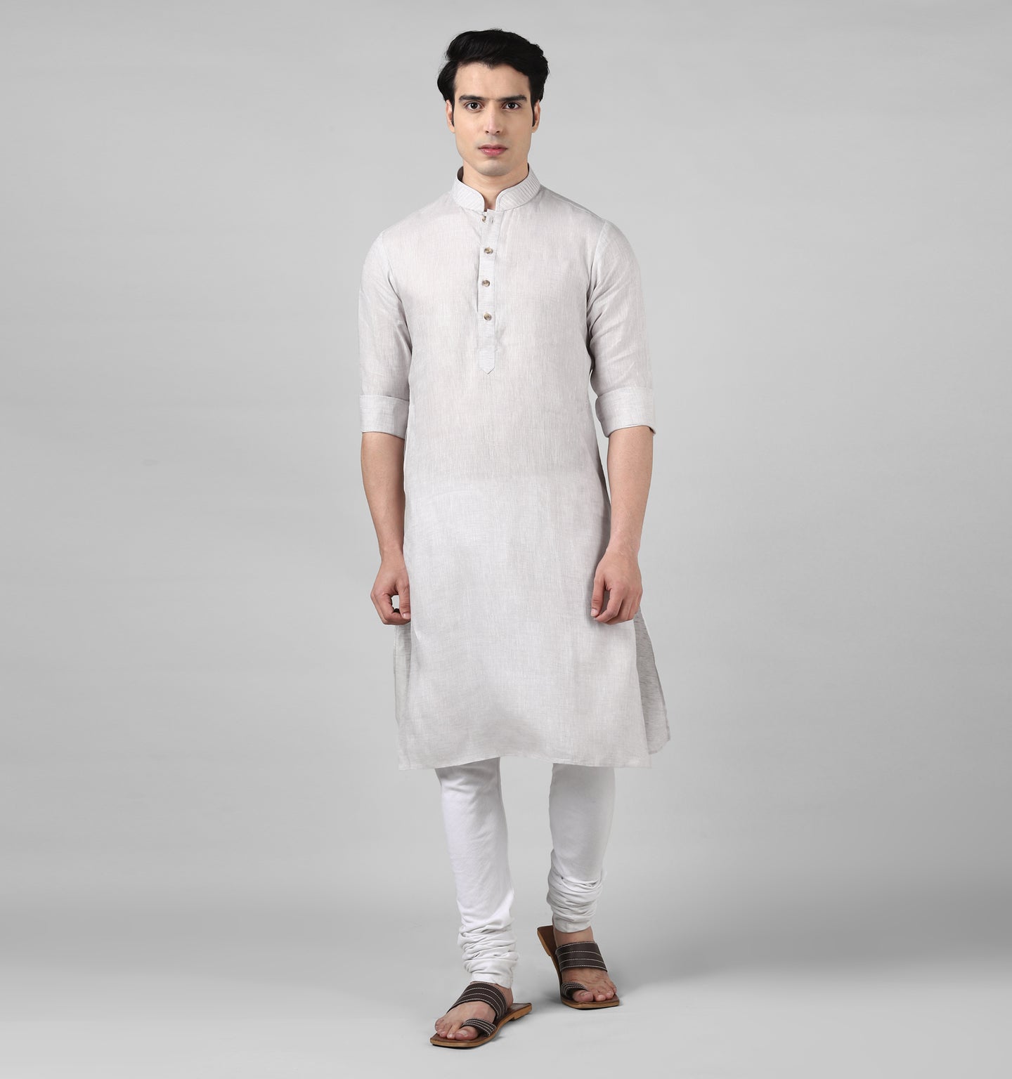 Ash Linen Kurta