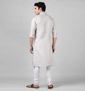 Ash Linen Kurta