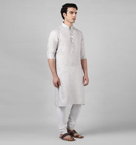 Ash Linen Kurta