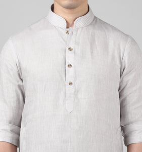 Ash Linen Kurta