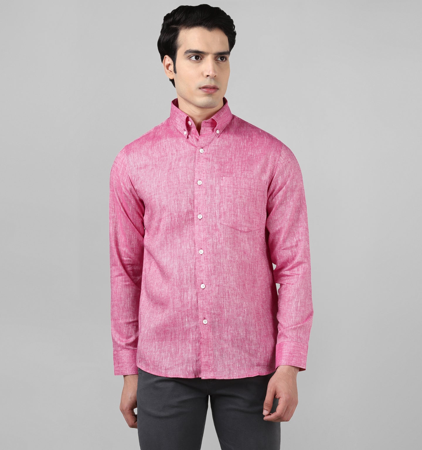 Fuscia Linen Shirt