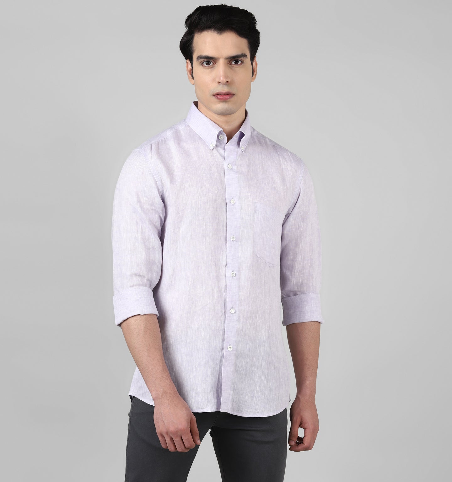 Lavender Pure Linen Shirt