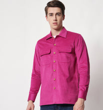 Load image into Gallery viewer, Magenta Corduroy Overshirt

