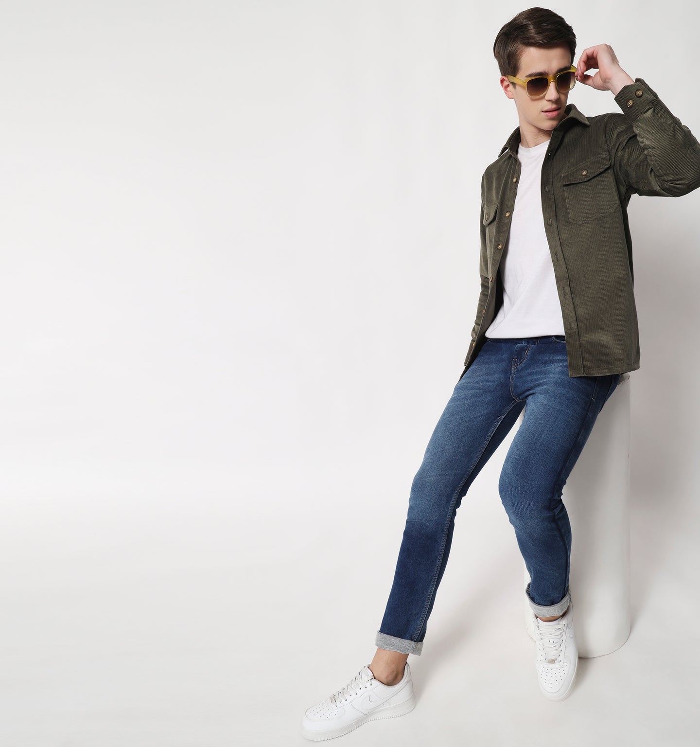 Olive Corduroy Overshirt
