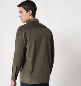 Olive Corduroy Overshirt