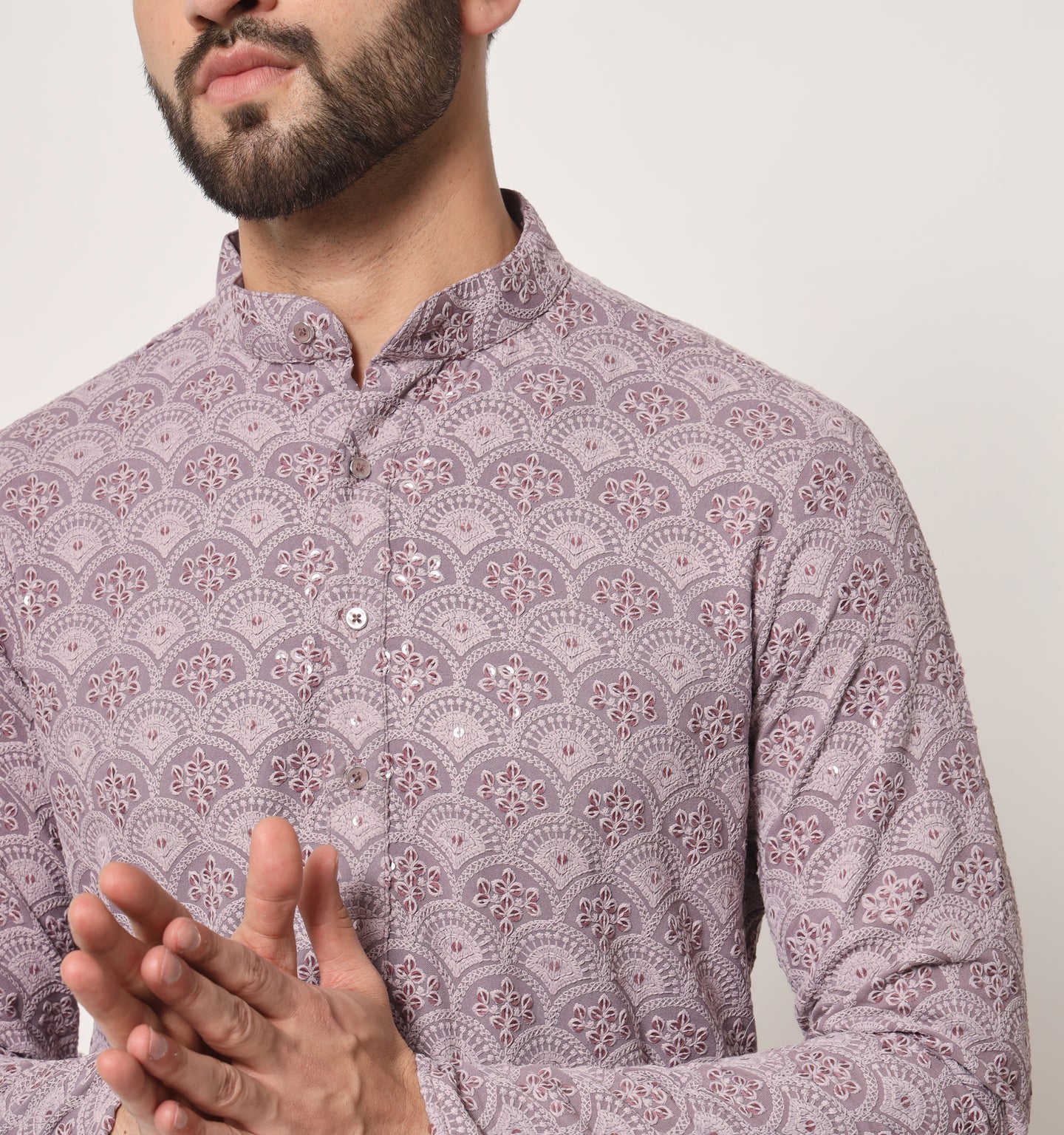 Nazakat Embroidered Sequin Kurta