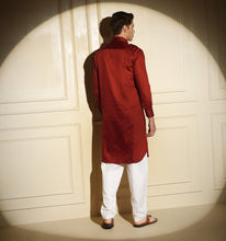 Load image into Gallery viewer, Maroon Pathani Kurta
