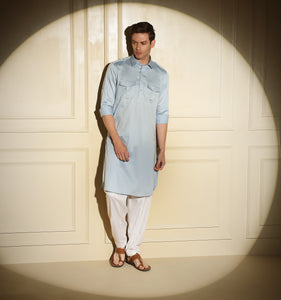 Sky Blue Pathani Kurta