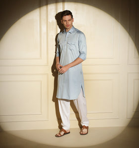 Sky Blue Pathani Kurta