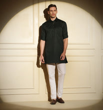 Load image into Gallery viewer, Bottle Green Short Kurta
