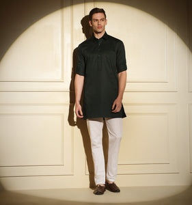 Bottle Green Short Kurta